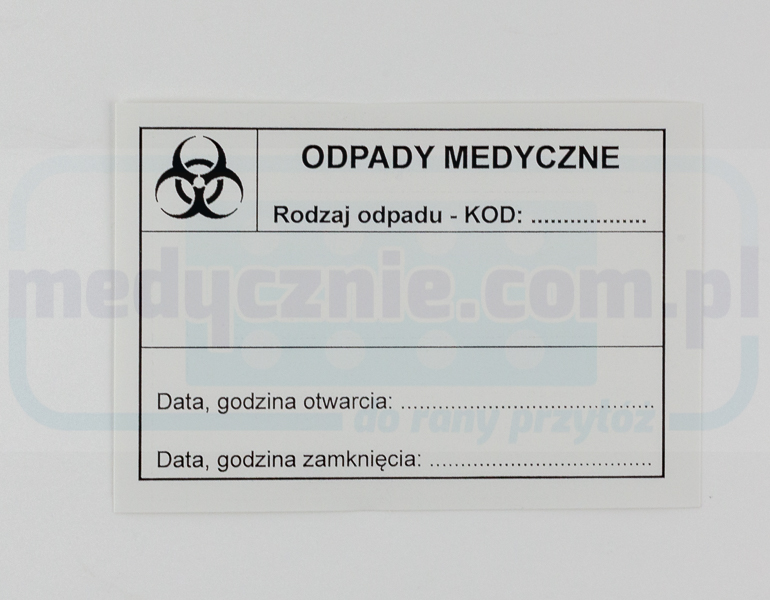 Autocolant 50pcs 10 * 7cm pentru containere de deșeuri medicale